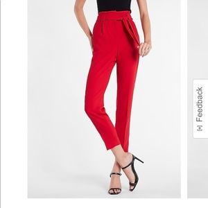 Express High Waisted Paperbag Ankle Pant